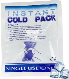 Instant Cold Pack 6 x 8 Inch. Pack of 10 First Aid Instant Cold Packs for Injuries, Spasms, Burn. Single Use Instant Cold Compress First Aid. Portable