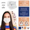 Disposable White 2500 Pack of Face Masks 3-ply Protective Mouth Cover Nose Clip