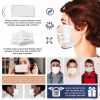 Disposable White 2500 Pack of Face Masks 3-ply Protective Mouth Cover Nose Clip