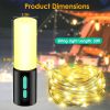 4 In 1 Rechargeable Camping String Light IP44 Waterproof Camping Lantern with 33Ft String Light 7 Light Modes Emergency Power Bank Carry Bag for Indoo