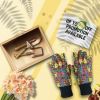 12 Pack Cotton Jersey Gloves Floral print Ladies Size. Reusable Washable Gloves with Knit Wrist. Weight Gloves. Heavy Duty Glove Liners. Protective In