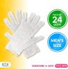 Pack of 24 Knit Glove Liners Men's Size. Natural Color Industrial String Knit Gloves. Standard Weight Gloves. Knitted Cotton Polyester Gloves for Gene