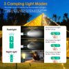 4 In 1 Rechargeable Camping String Light IP44 Waterproof Camping Lantern with 33Ft String Light 7 Light Modes Emergency Power Bank Carry Bag for Indoo