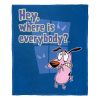 Cartoon Network's Courage the Cowardly Dog Silk Touch Throw Blanket, 50" x 60", Where is Everyone