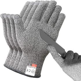 4 Pairs Safety Anti Cut Gloves High-strength Industry Kitchen Gardening Anti-Scratch Anti-cut Glass Cutting Multi-Purpose (size: XS(16.5CM))